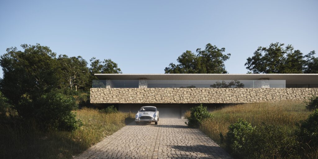 Villa Zonza Villa, Zonza, Projet, 3D, chantier, maison, Corse