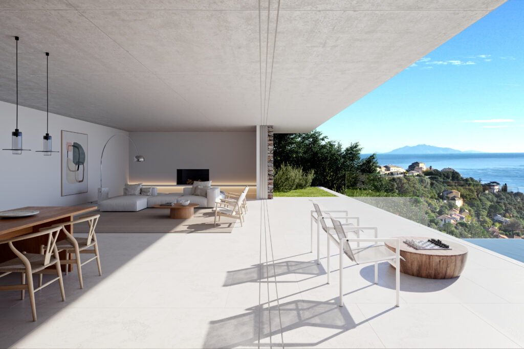 Villa Pietrabugno Villa, vue mer, Pietrabugno, Corse, Vue mer, piscine, architecture, Versini Architectes Associés