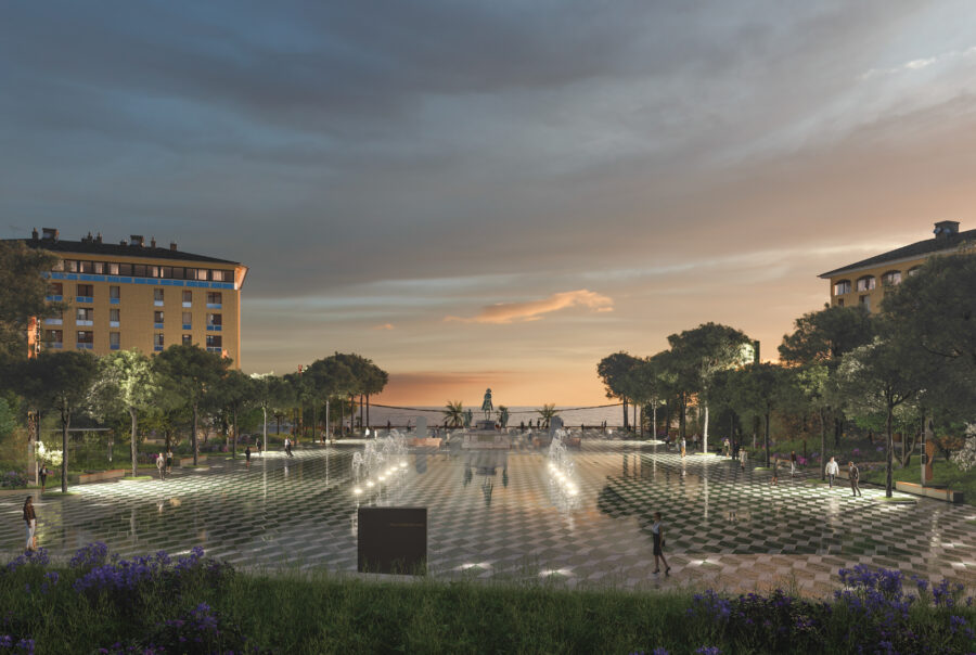 Place du Diamant à Ajaccio, Corse. Versini architectes associés