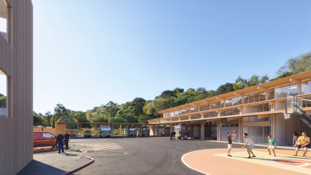 VAA_CIS_PIE_CAM_02 Cours Centre de Secours, Projet, Pietrosella, Architecture, Versini Architectes Associés