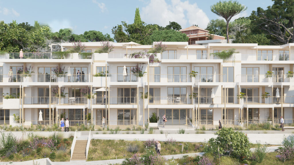Villeneuve Loubet Logements, architecture, environnement, toit végétalisé, verdure, Décoration, Versini Architectes Associés, France