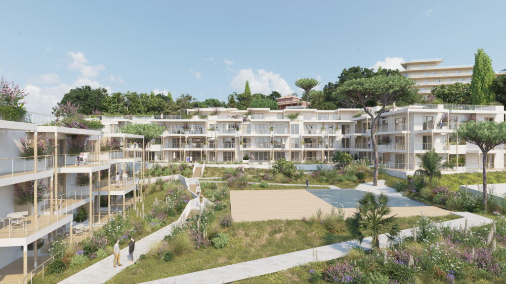 Villeneuve Loubet Logements, architecture, environnement, toit végétalisé, verdure, Décoration, Versini Architectes Associés, France