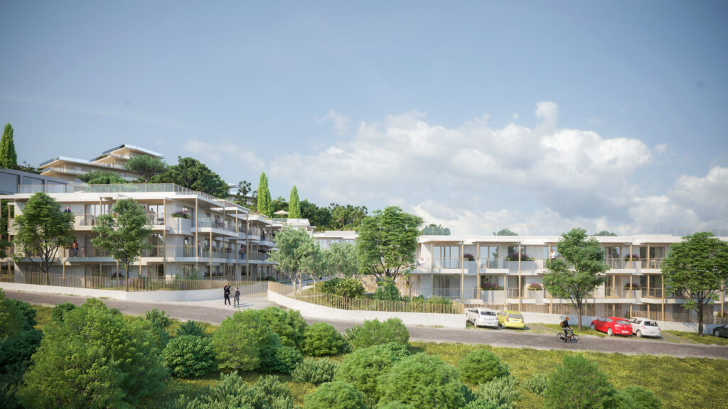 Villeneuve Loubet Logements, architecture, environnement, toit végétalisé, verdure, Décoration, Versini Architectes Associés, France