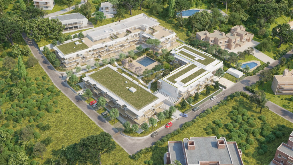 Villeneuve Loubet Logements, architecture, environnement, toit végétalisé, verdure, Décoration, Versini Architectes Associés, France